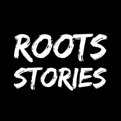 logo en noir et blanc de Roots Stories